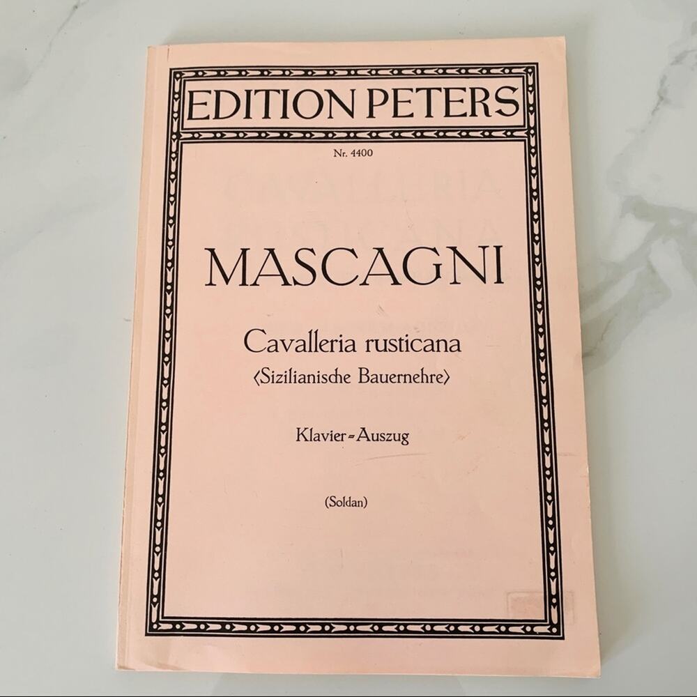 Vintage Mascagni Sheet Music